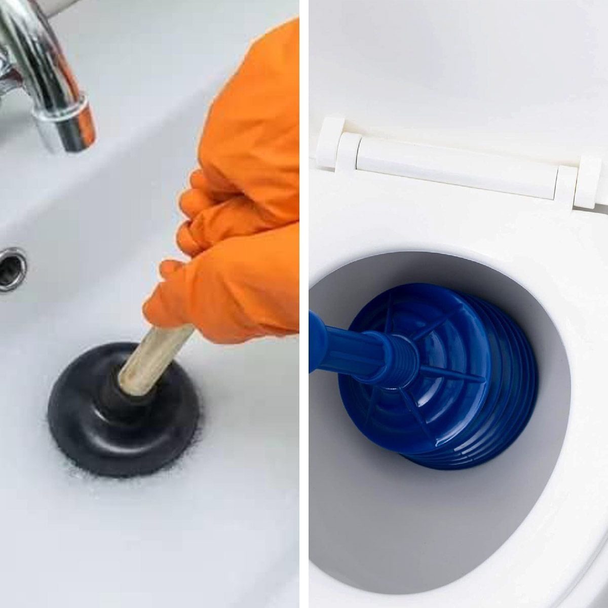 Sink Plunger Vs. Toilet Plunger